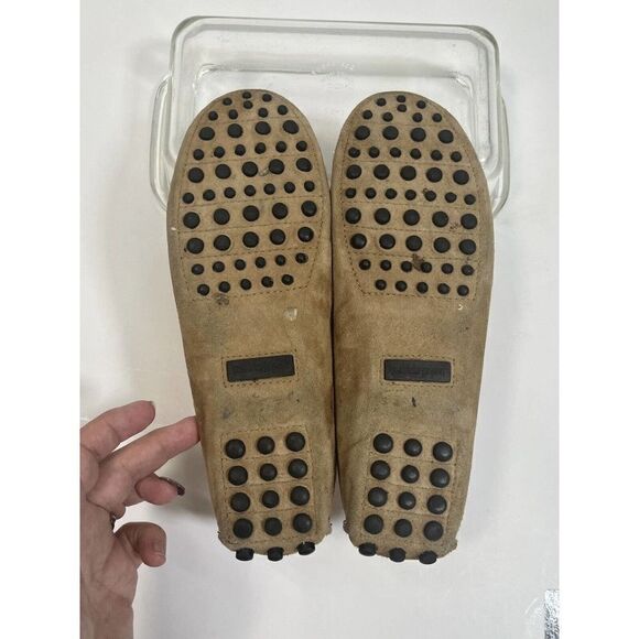 Patricia Green Tan Suede Leather Horsebit Moc Toe Driving Shoes Loafers Size 38 - Picture 11 of 14